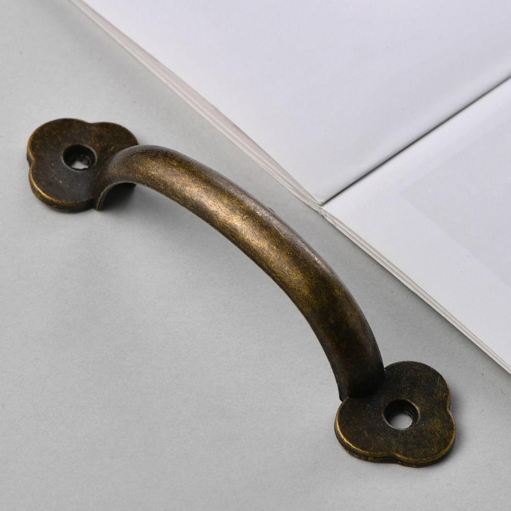 Bronze Arched Cabinet Door Handles Zinc Alloy Antique Drawer Pulls Simplicity Chinese Style Furniture Handles