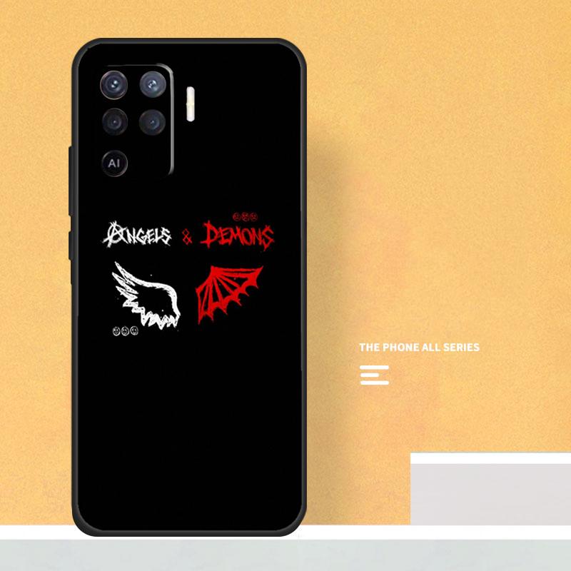Devil Angel Case For Oppo A80 A60 A40 A6 A5 Pro A15 A16 A17 A57 A94 A74 A54 A76 A96 A18 A38 A58 A78 A98