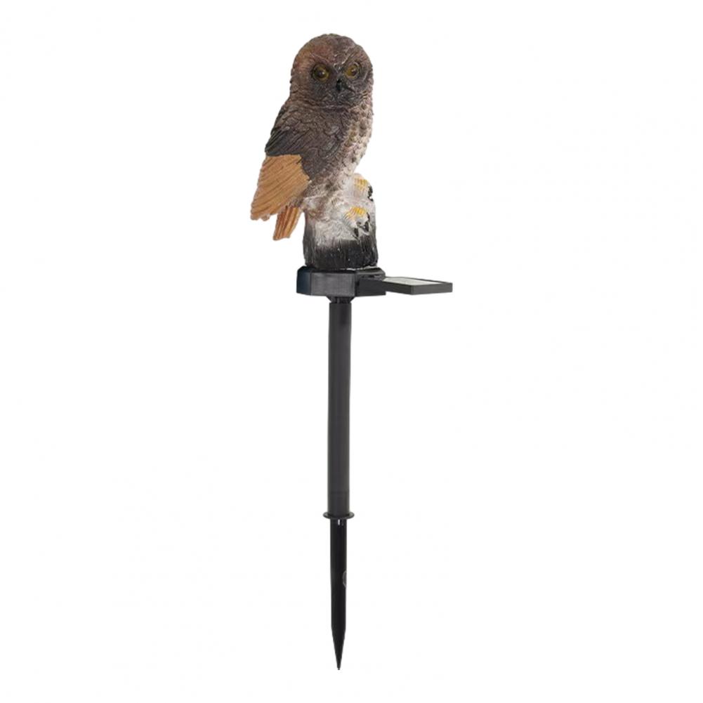 

Solar Bird Light 2pcs Solar Owl Lights with Stakes Weather-resistant Waterproof Outdoor Garden Led Decoration Lamps for Yard коричневый