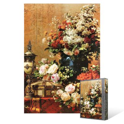 Flower Vase and White Blossoms - 1000 Piece Jigsaw Puzzle, Popular Korean Puzzle