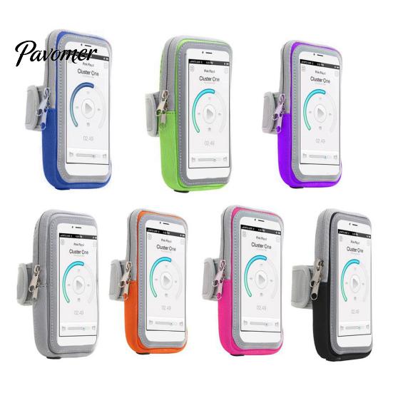 Wrist Bag Running Arm High Capacity Double Zippers Earphone Jack Touch Screen Double-layer Storage Mobile Phone Fasten Tape Outdoor Men And Women for