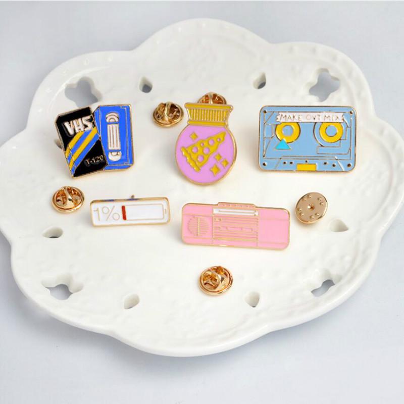 1 Stück Modischer Emaille-Pin Niedrige Scheibe 1% Kraftflasche Vintage Brosche Große Vase Pins und Broschen für Damen