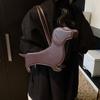Sausage Dog Animals Shoulder Bag Pu Leather Cartoon Handbag Casual Dachshund Dog Bag  Outdoor