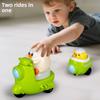 Plastic Toddler Car Toy Set With Inertial Tricycle And Cute Rabbit Chicken Design For Early Learning