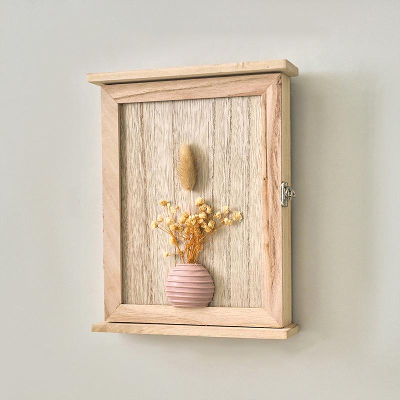 

1 шт. Органайзер Прочный Деревянный Долговечный Ручной работы Массив Дерева Хранение Настольный Ящик Ручной работы Винтажный Гладкая Отделка 25x19.5см розовый