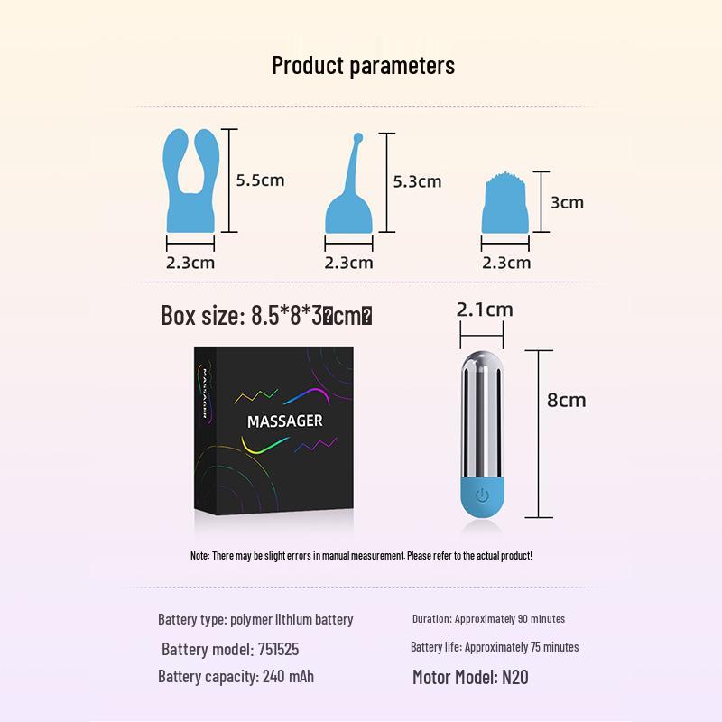 Detachable Erotic Massage Headgear: Versatile Female Bullet Vibrator with Three Styles