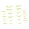 24 Pieces Halloween Glow Wall Stickers Decorations 3D Display Artworks 6 Sizes Window