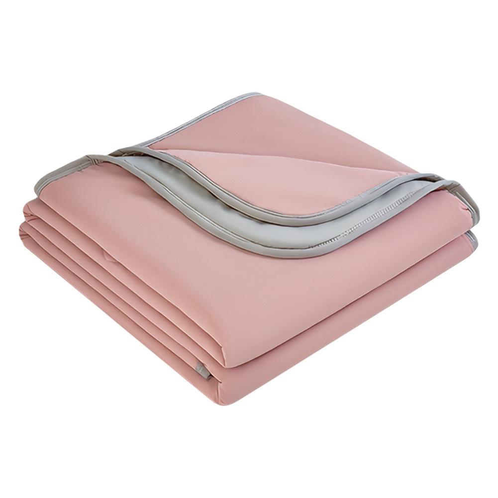 Cold Feeling Quilt Solid Color Lightweight Cooling Quilts Multi-Function Breathable Bedroom Blanket for Home Office