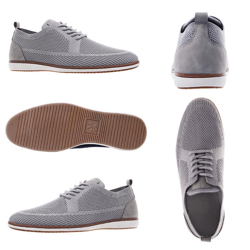 Men New Summer Shoes Lace Up Lightweight British Dress Mens Footwear Fashion Hollow Breathable Knitted Mesh Flats Shoes Size 45