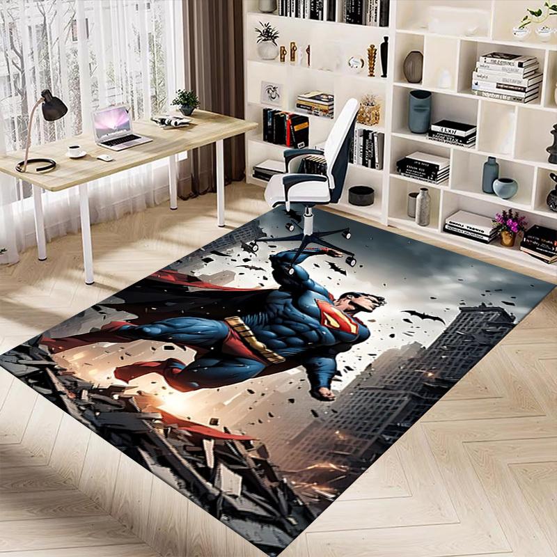 1pc Superman, Cityscape Carpet, for Home & Office Decor, Desk Chair Carpet, Festive GiftL1423
