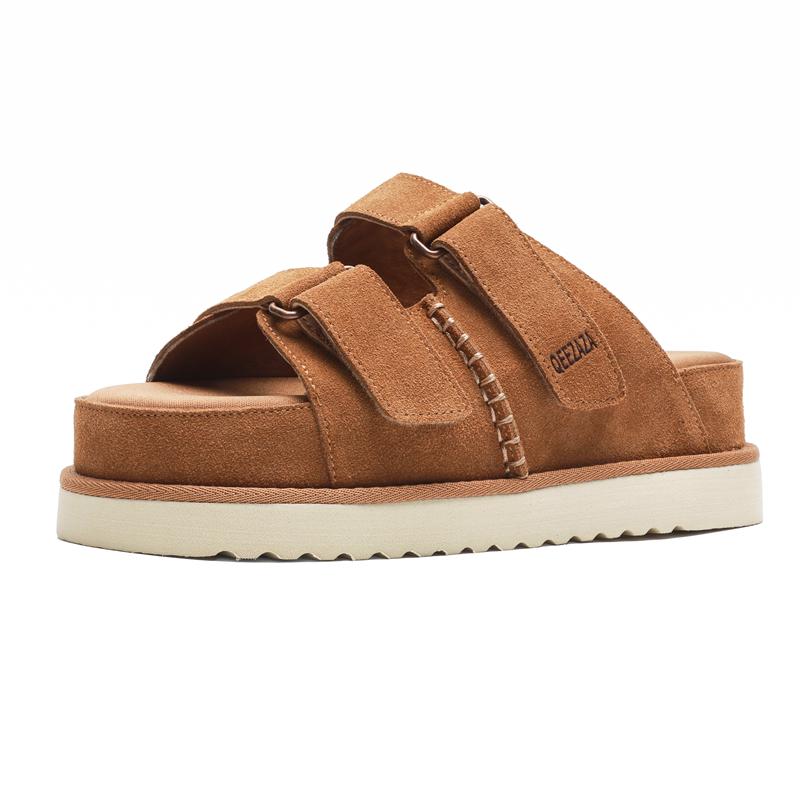 

Толстые летние мужские тапочки с толстой подошвой, новые модные нескользящие повседневные тапочки, домашние пляжные сандалии для улицы, мужские полутапочки 44 абрикосовый