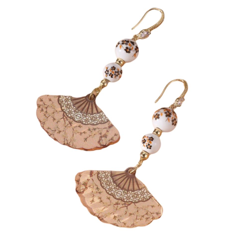 New Chinese Style Blue and White Porcelain Earrings Zinc Zinc Alloy Drop Earrings  Women