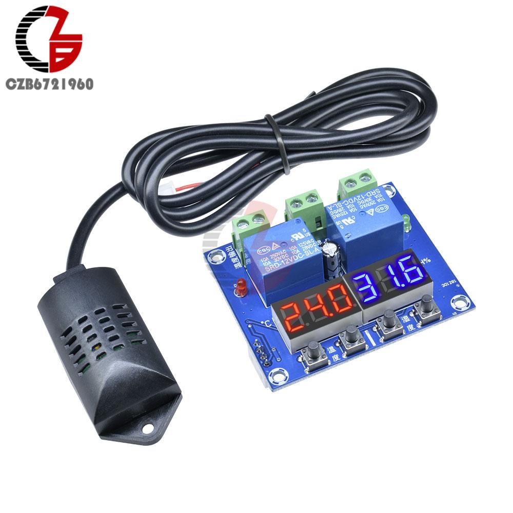 XH-M452 Humiture LED Digital Thermostat Humidistat DC 12V Home Temperature Humidity Controller Regulator Thermometer Hygrometer