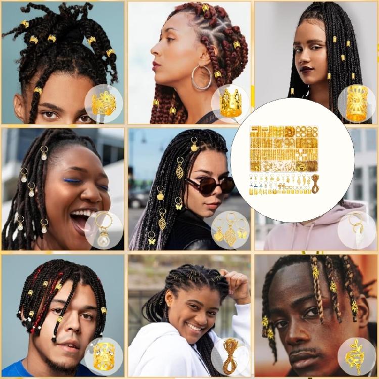 285PCS/Lot Metal Hair Rings Hollow Out Jewelry DIY Accessories For Creative Hair Braiding