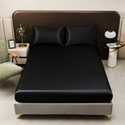 High-End Rayon Satin Fitted Sheet Silky Solid Color Bed Sheet Elastic Band Sheets Smooth Bedsheet Mattress Cover Multicolor