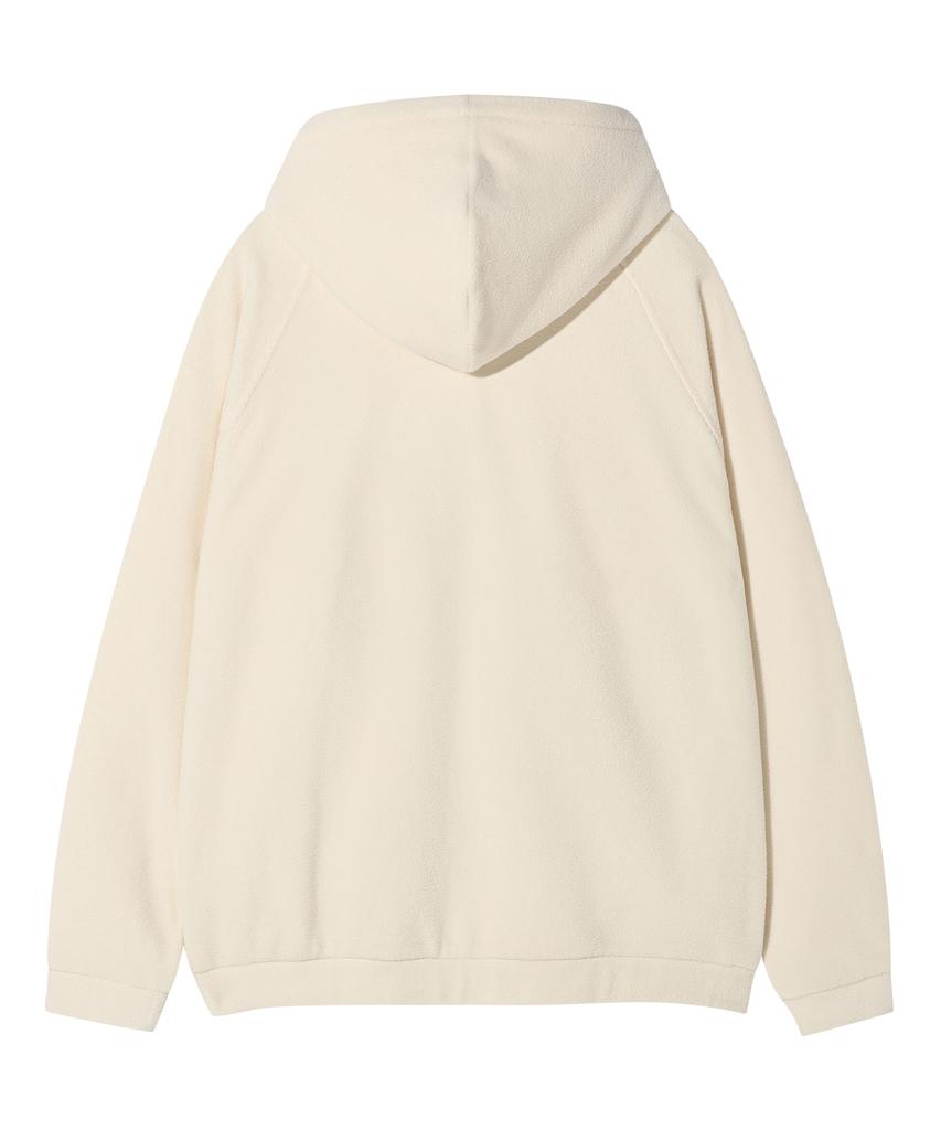 Fleece Hooded Half-Zip In Cream