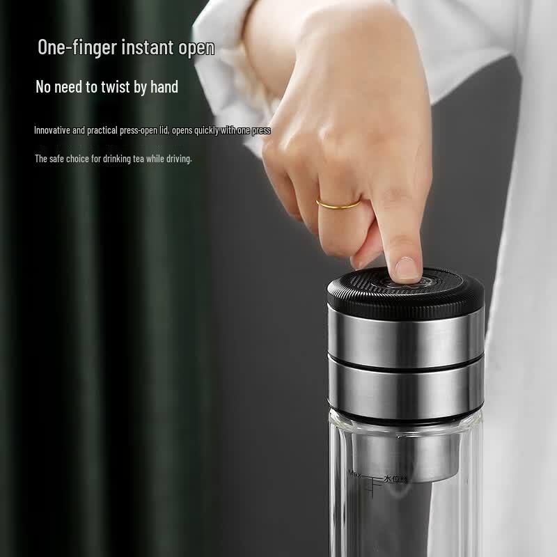 Portable Car Tea Infuser Glass Bottle