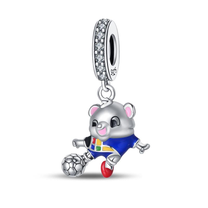 copper Soccer Trophy Jersey Charm Bead Charms for 3mm Bracelets Diy Jewellery Making High Quality Durable Material