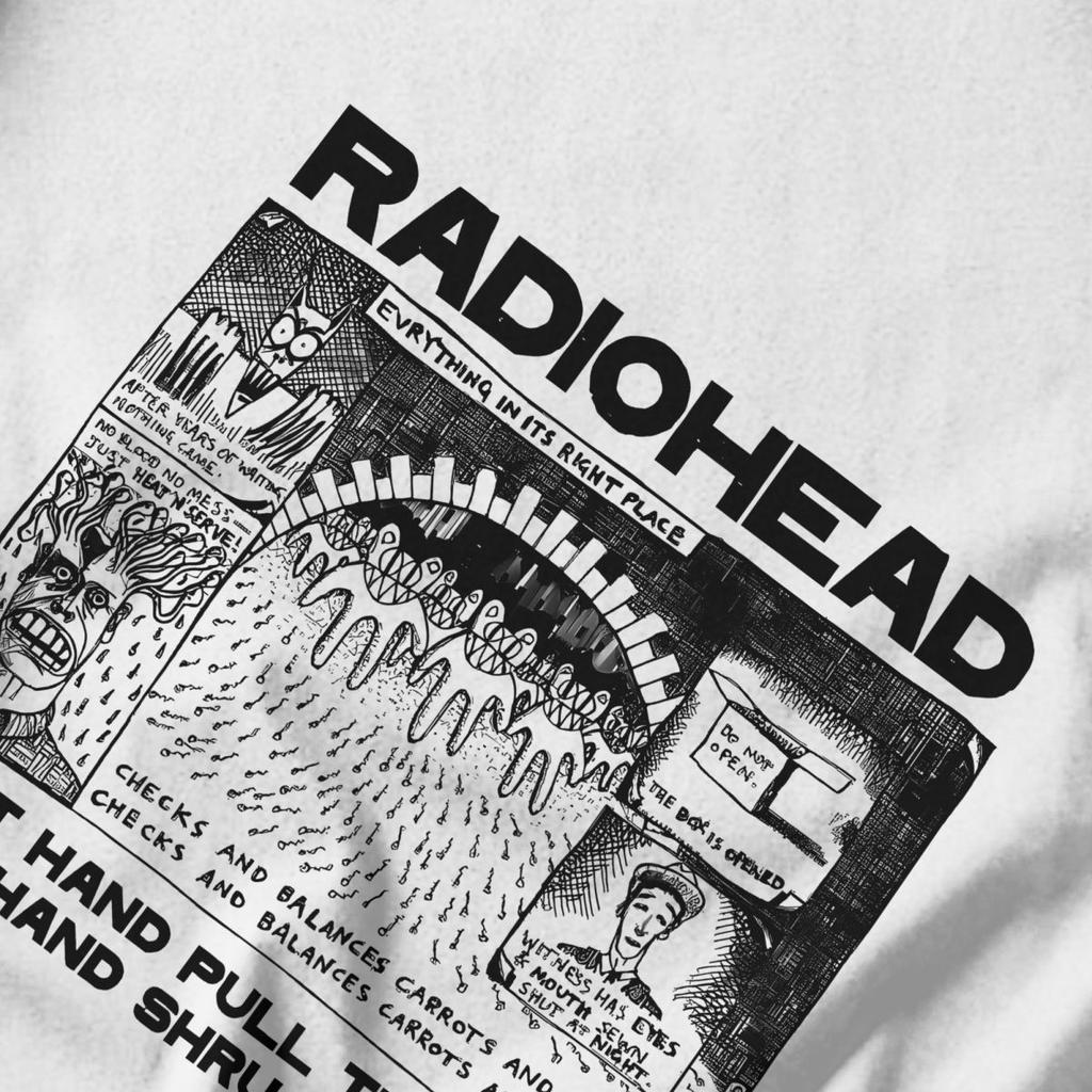 T-shirt da uomo Tutto al suo posto Radio Rock Fascia per capelli Regali Grafiche Y2K Abbigliamento Unisex T-shirt