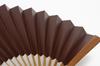 Large Size Folding Handcrafted by Kyoto with Fan In a Wooden [Hasegawa] Fan, Artisans, Case, Box, Brown.