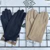 Men'S Gloves Fleece Warm German Fleece Windproof And Cold Proof Touch Screen Cycling Driving Gloves