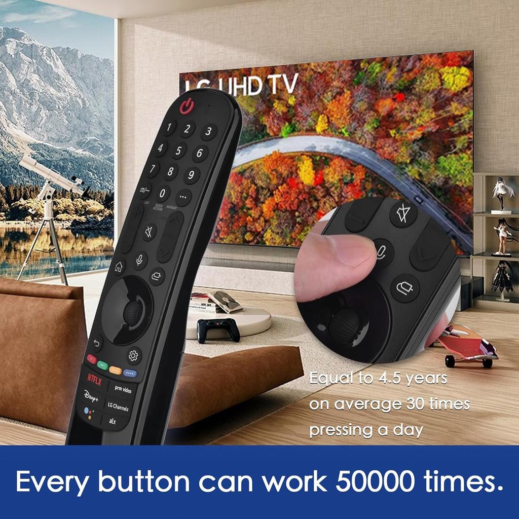 for LG Smart TV Remote,Magic Control AN-MR24GA/23GA/22GA/21GA with Voice and Pointer Function,Replacement for 2019-2024 LG