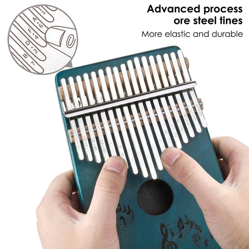 17 Keys Mahogany Thumb Piano Kalimba