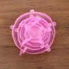 6PCS Silicone Fresh-keeping Cover Reusable Stretch Canning Lids Refrigerator Microwave Airtight Plastic Wrap Kitchen Accessories