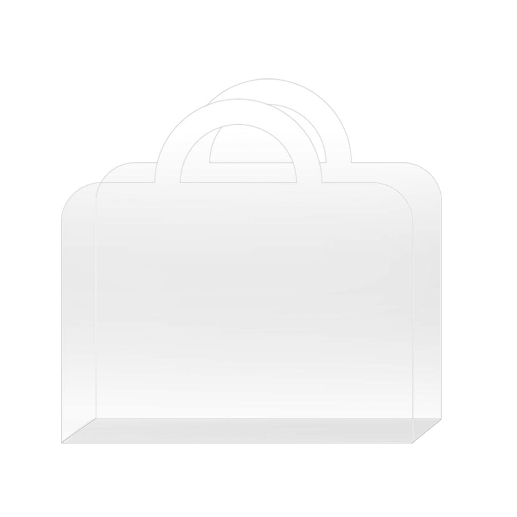 Acrylic Handheld Flower Box Gift Wrapping Bags with Handles Reusable Tote Bags for Bachelorette Bridesmaid Wedding