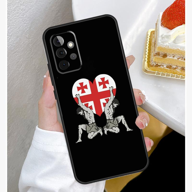 Georgia Flag Case For Samsung Galaxy A54 A34 A14 A15 A35 A55 A52 A32 A12 A51 A71 A33 A23 A13 A53 Coque
