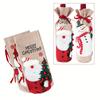 1/2pcs Elegant Christmas Wine Bottle Bags with Snowman & Santa Claus Design  Durable Reusable Wine Bottle Covers for Xmas