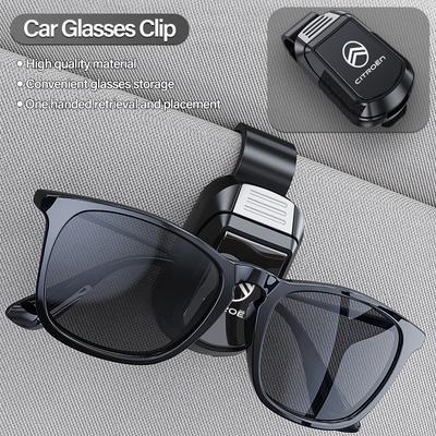 Zabawny klips na okulary przeciwsłoneczne do samochodu Citroen, uchwyt do przechowywania okularów przeciwsłonecznych do Citroen C3 C6 C4 2CV DS5 RD3 Xsara Grand Picasso Jumper Cactus