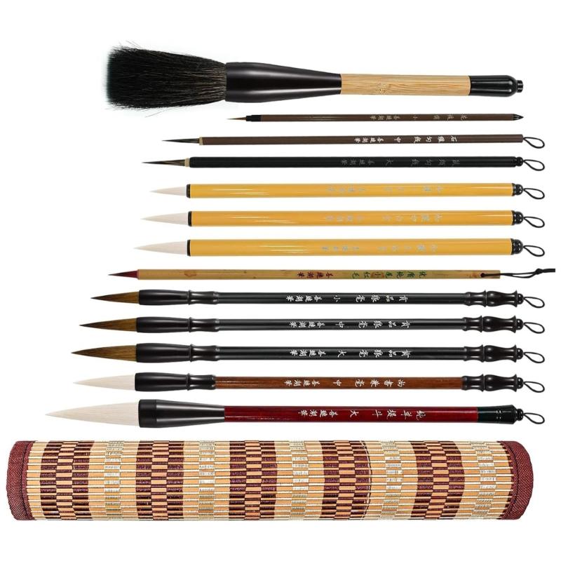 Pack of 13 Calligraphy Art Brushes for Writing Drawing Painting and Craft Activity 1