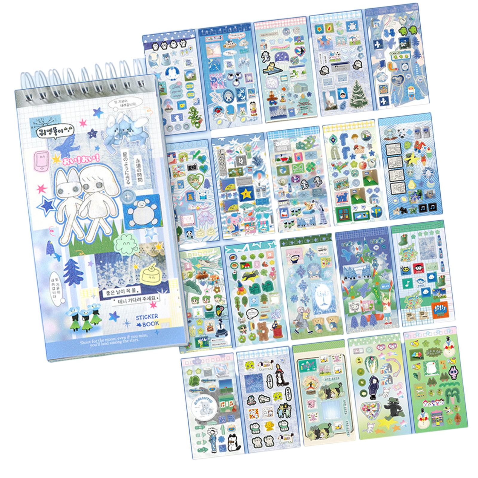 

Эстетичная наклейка Наклейка для скрапбукинга Мультяшный блокнот для скрапбука Блокнота Журнала Планера Чехол для телефона 20 листов/блок чёрный