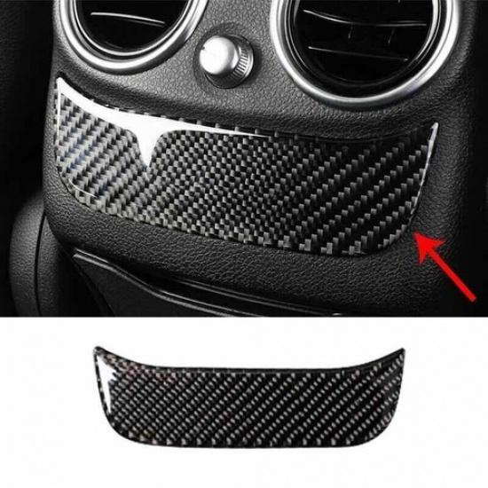Real Carbon Fiber Rear Seat Frame Cover Air Outlet Vent For Benz E-Class 2016-18
