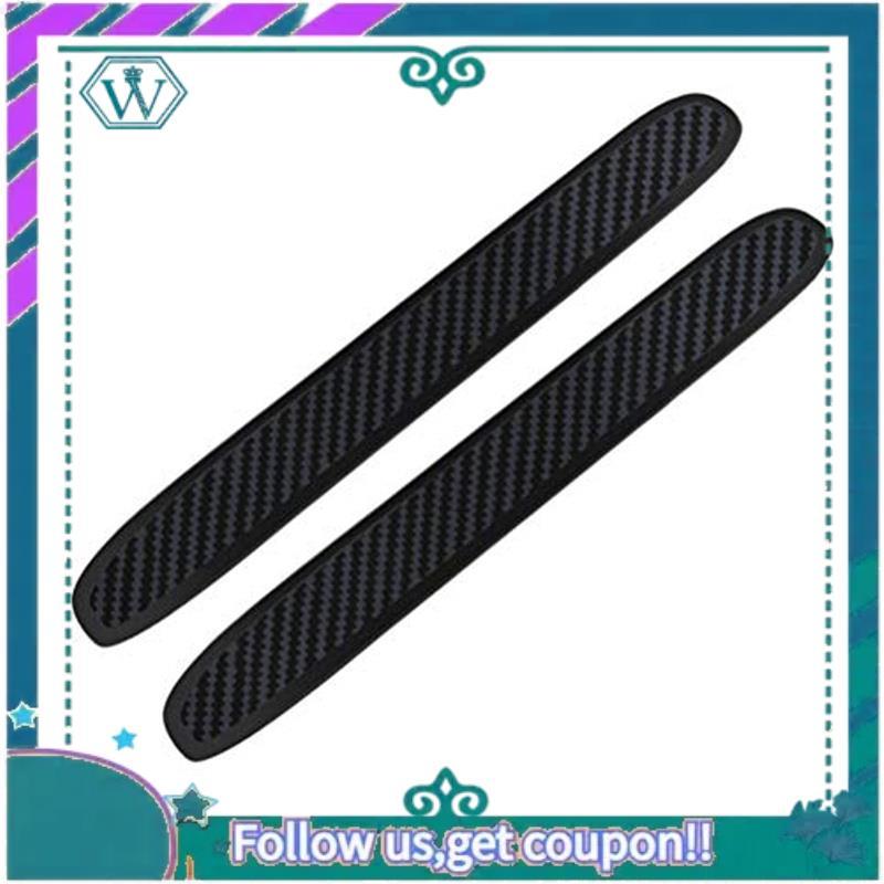 AA92-Car Bumper Protector Rubber Strips, Carbon Fibre Front And Rear Side Bumper Guard Cover For SUV MPV Pickup Truck, 2 Pcs