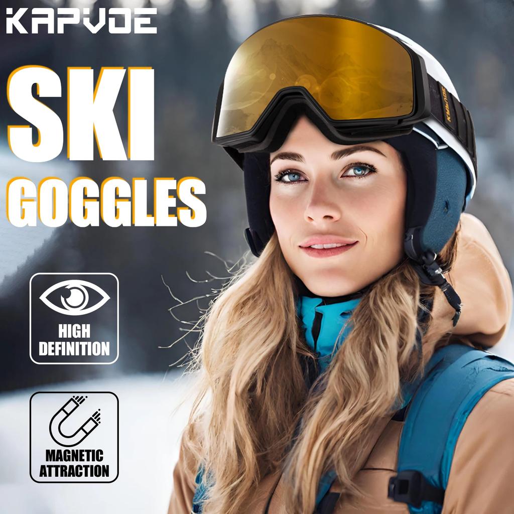 Photochromic UV400 Protection Ski Goggles Sports Mask for Men Women Winter Anti-Fog Snowboarding Goggle Skiing Glasses