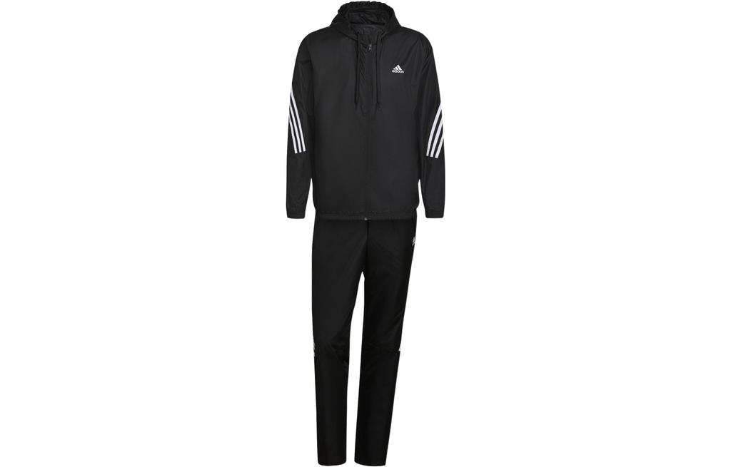 adidas Abbigliamento Sportivo Casual da Uomo Nero con Cappuccio Moderato H15580
