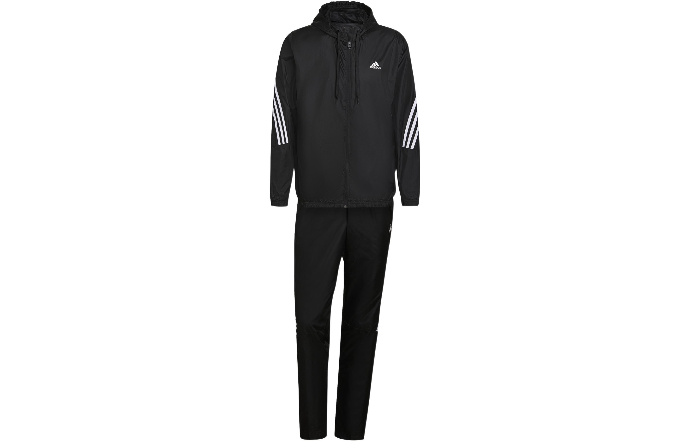 Adidas Casual Sportswear Men s Black Hooded Moderate H15580 XL