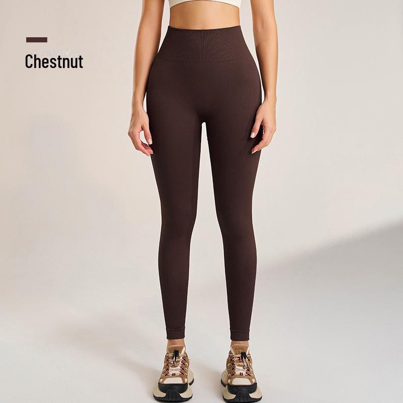 Fuyao Легінси для йоги з високою посадкою тілесного кольору: Безшовні, що піднімають сідниці, облягаючі фітнес-штани для жінок