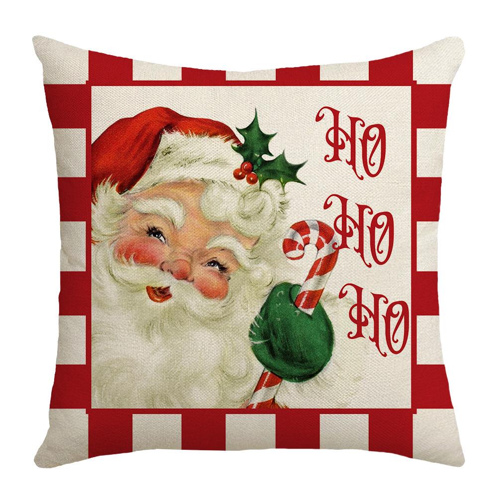Red Santa Claus Warm Atmosphere Christmas Pillowcase Home Decoration Sofa Cushion Bedroom Pillowcase