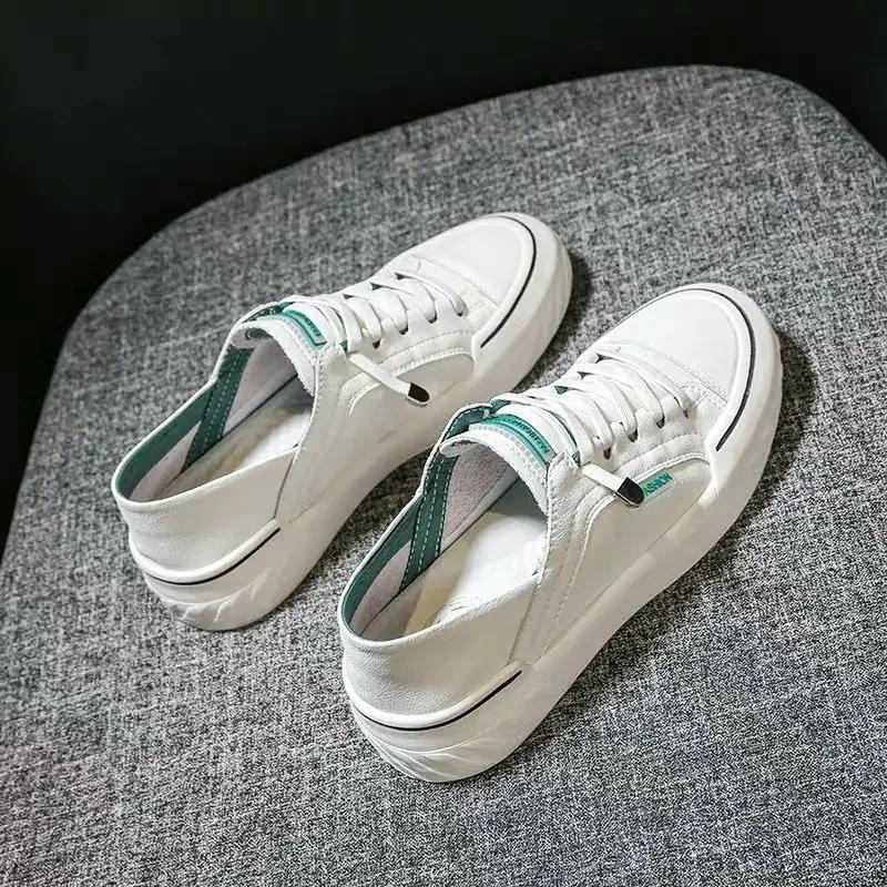Fashion Flat Comfortable Elegant Women's Running Shoes Trend 2024 Canvas Mirror Luxury Cute Low Hit Ladies Shoe Designer Fashion White