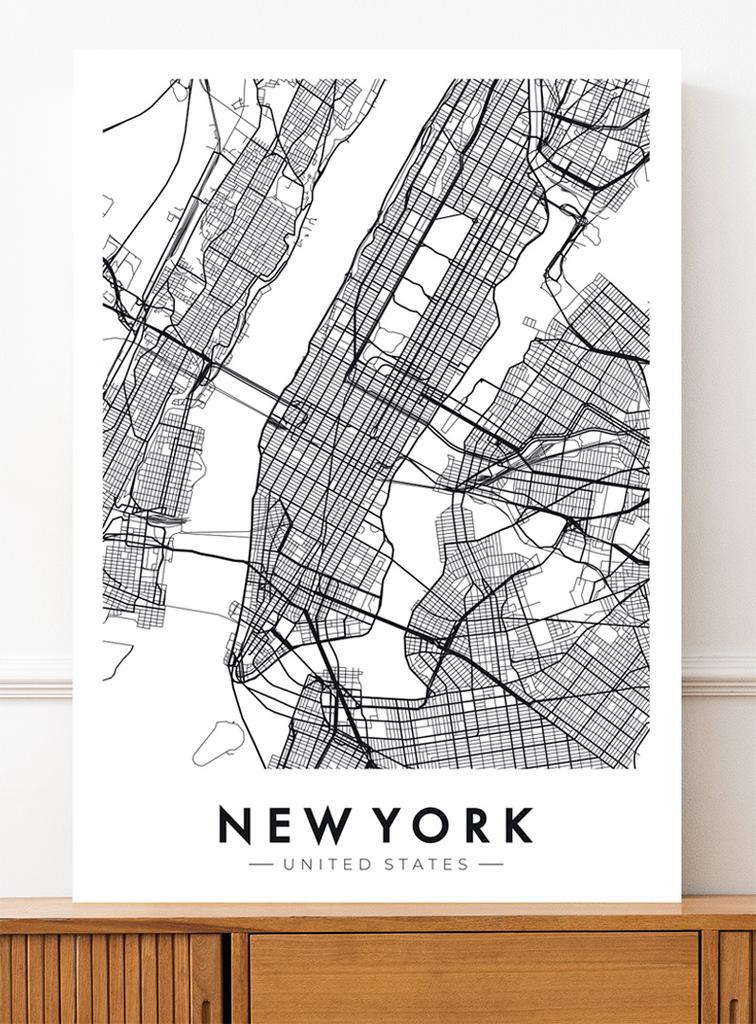New York City Map Poster