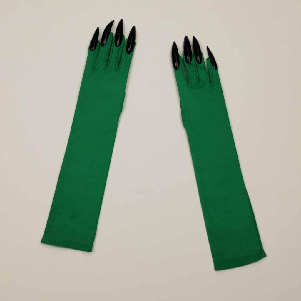 Halloween Black Nail Ghost Claw Gloves - Cosplay Props & Costume Accessory