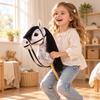 Sticks Horse with Wooden Adorable Soft Heads Toy Realistic for Preschoolers, Young Children,