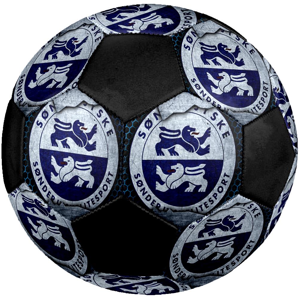Sonderjyske FC Soccer Ball, Colorful, Suitable for All Ages, Machine-stitched, PVC Material, Competition Grade, Durable and High Bounce
