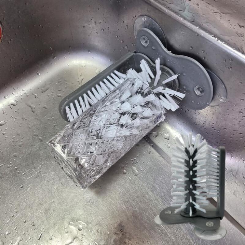 Attachable cup cleaning brush, all-purpose brush