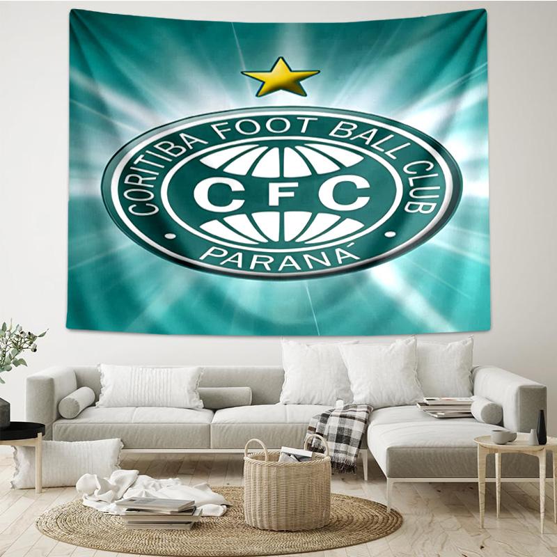 1PC Green Football Club Emblem Printed Tapestry Room Decoration Wall Hanging for Living Room Bedroom, dormitory, Birthday and Christmas gifts