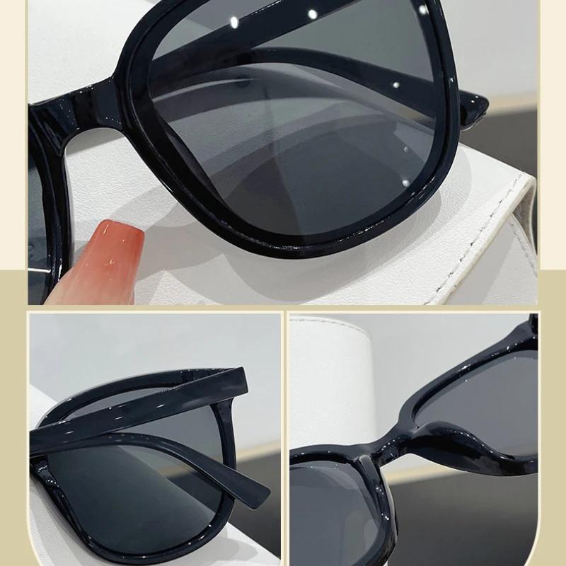 Anti Ultraviolet Sun Glasses For Men Women Eyewear Uv400 Sunglasses For Unisex Personality Trend Black Square Frame Glasses
