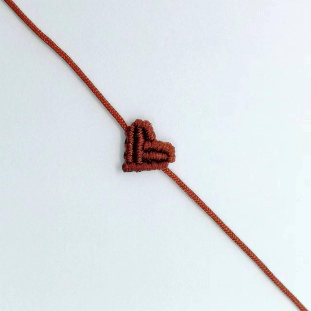 Handarbeit Handgestrickt Pfirsich Herzförmig Glücksbringend Rotes Seil Armband Verstellbar Damen Beste Freundin Anhänger Einfach Herren Paar Liebende Geschenk